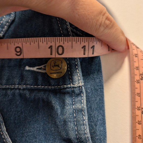 JOHN DEERE kids blue denim bib overalls size 5 - Picture 5 of 8